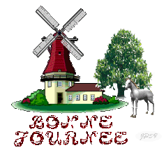 Gif animé bonne journée moulin